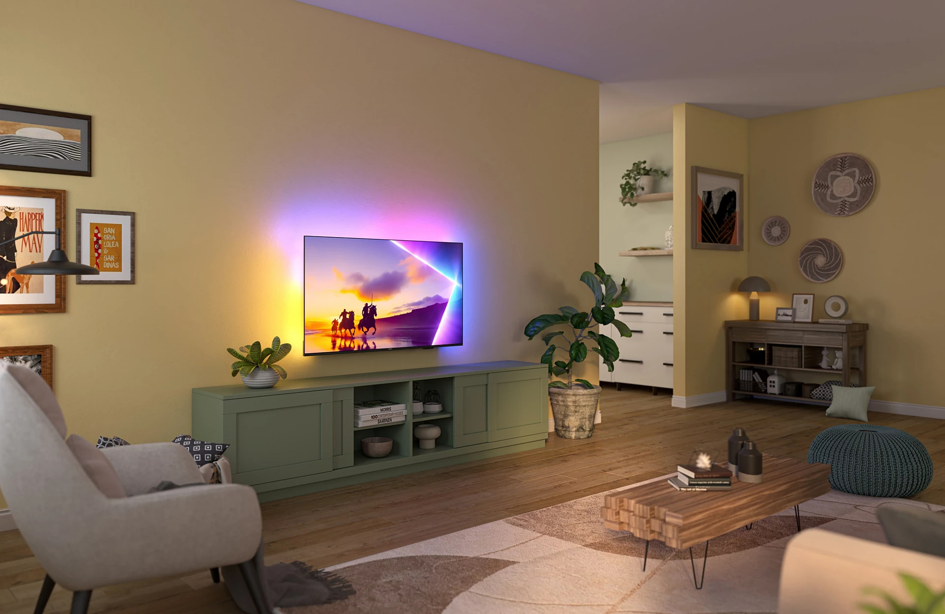 TV Philips QLED 43PUS8450 43 4K Ambilight Smart TV Dolby Atmos — photo 7