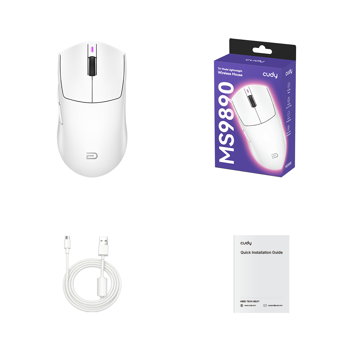 Cudy Tri-Mode Lightweight Wireless Mouse, MS9890 1.0 – image 3