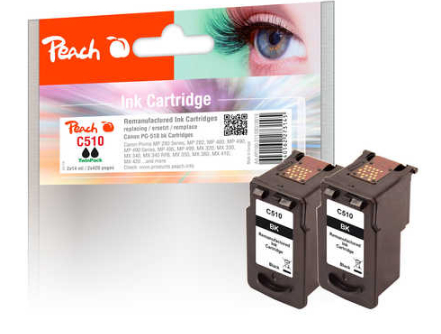 Peach Twin Pack Print-head black, compatible with Canon PG-510