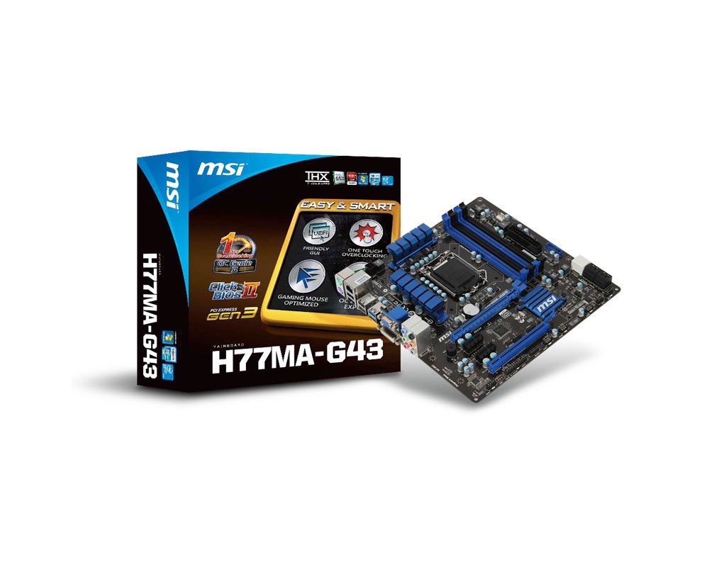 MSI H77MA-G43 motherboard LGA 1155 (Socket H2) micro ATX – image 4