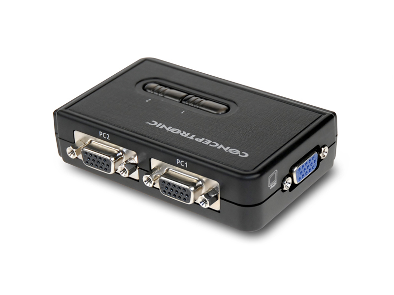 Conceptronic 2 ports USB KVM Switch w/ audio – image 3