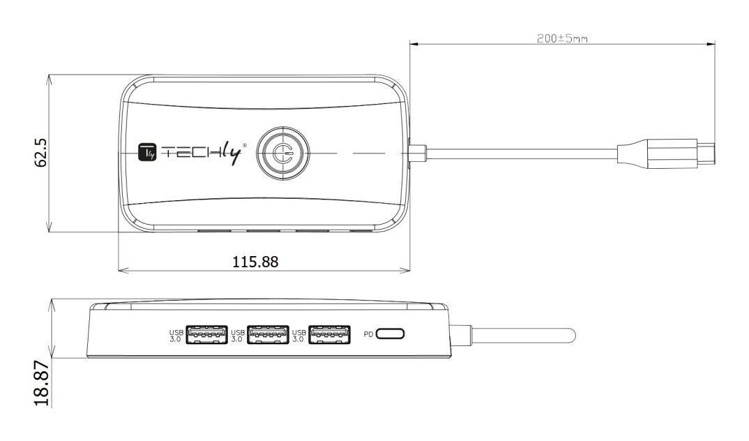 Techly IDATA USBC-HUB5WL – image 3