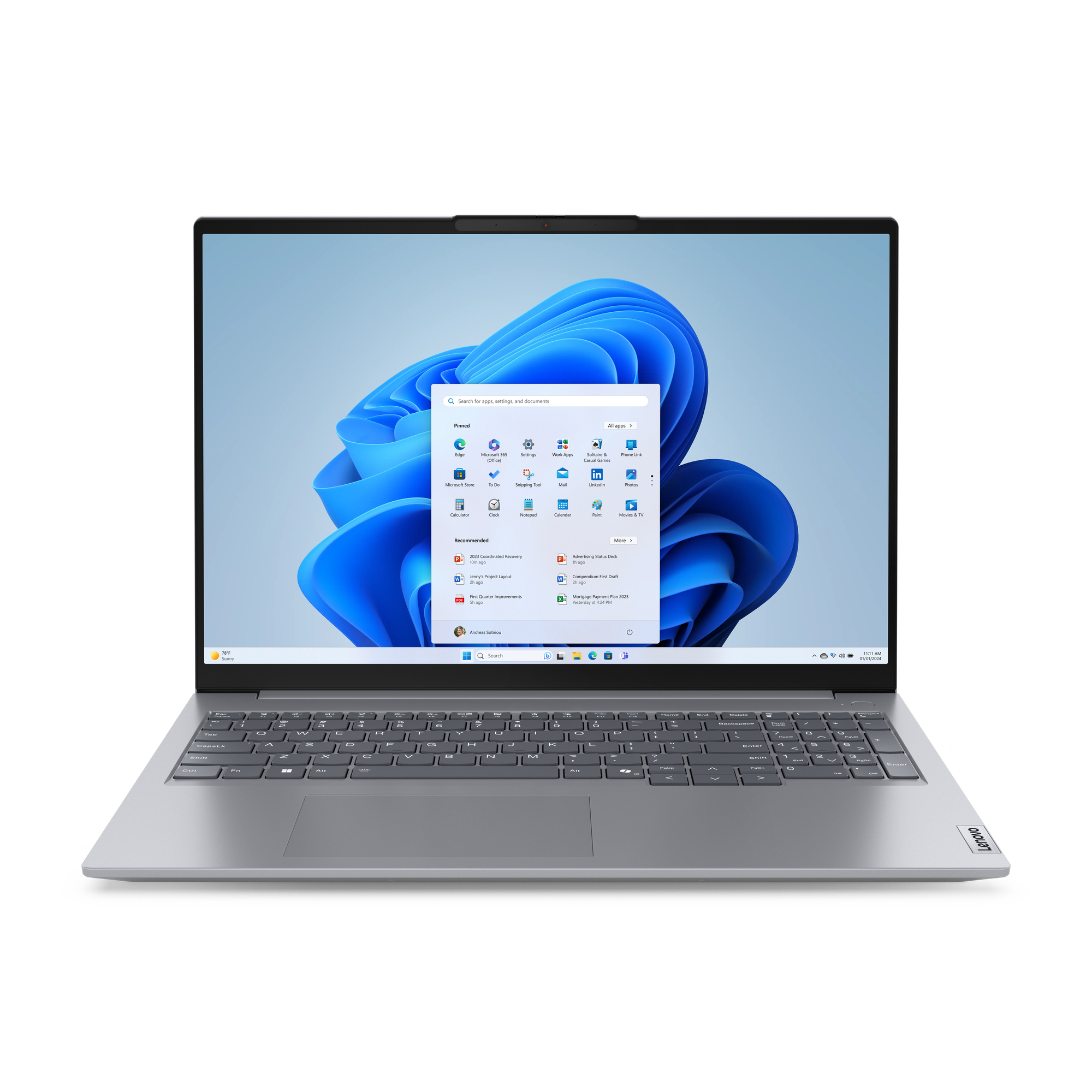 Lenovo ThinkBook 16 AMD Ryzen 5 7535HS Computer portatile 406 cm 16 WUXGA 16 GB DDR5-SDRAM 256 GB SSD Wi-Fi 6E 802.11ax Windows