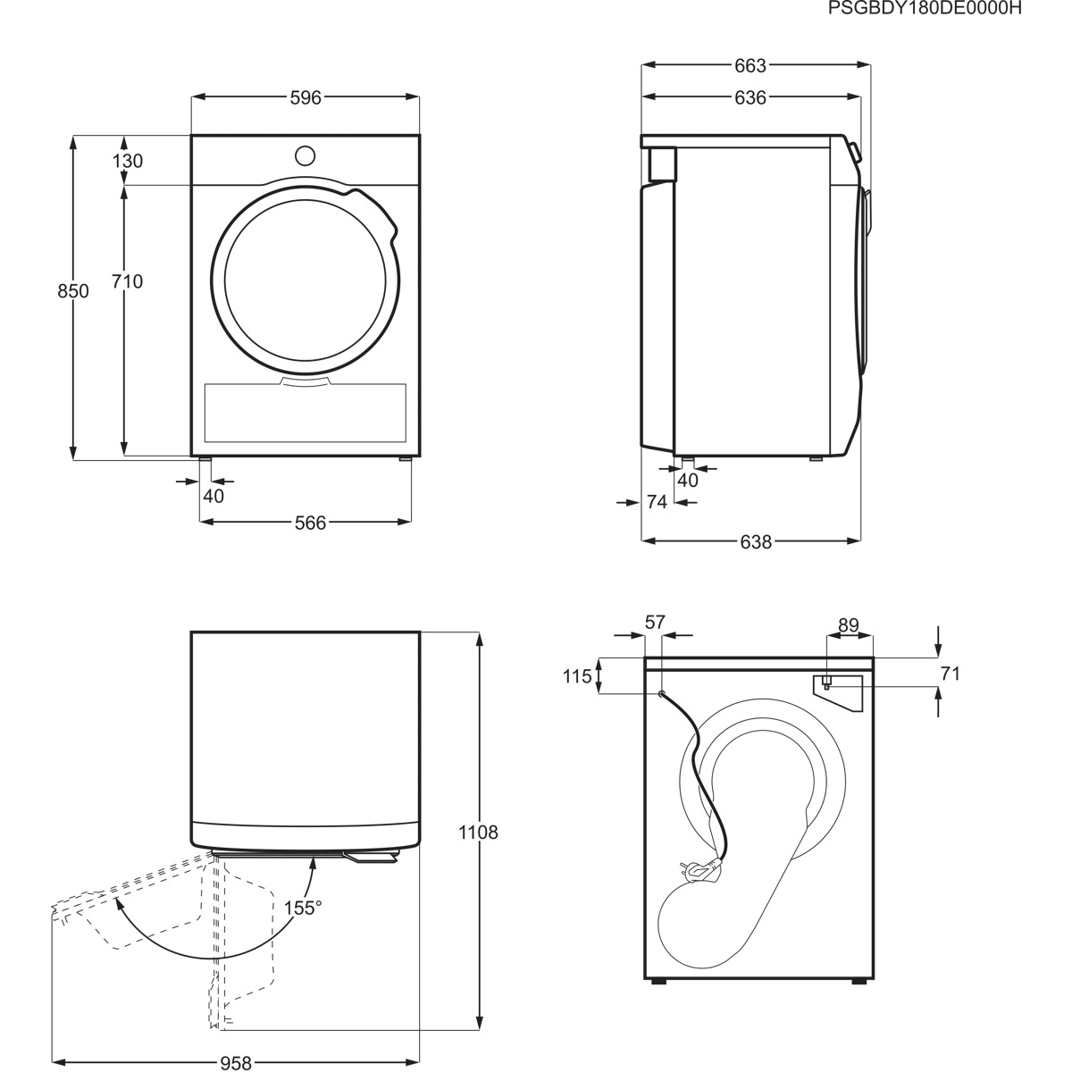 AEG TR7HE1C9 tumble dryer Freestanding Front-load – image 7