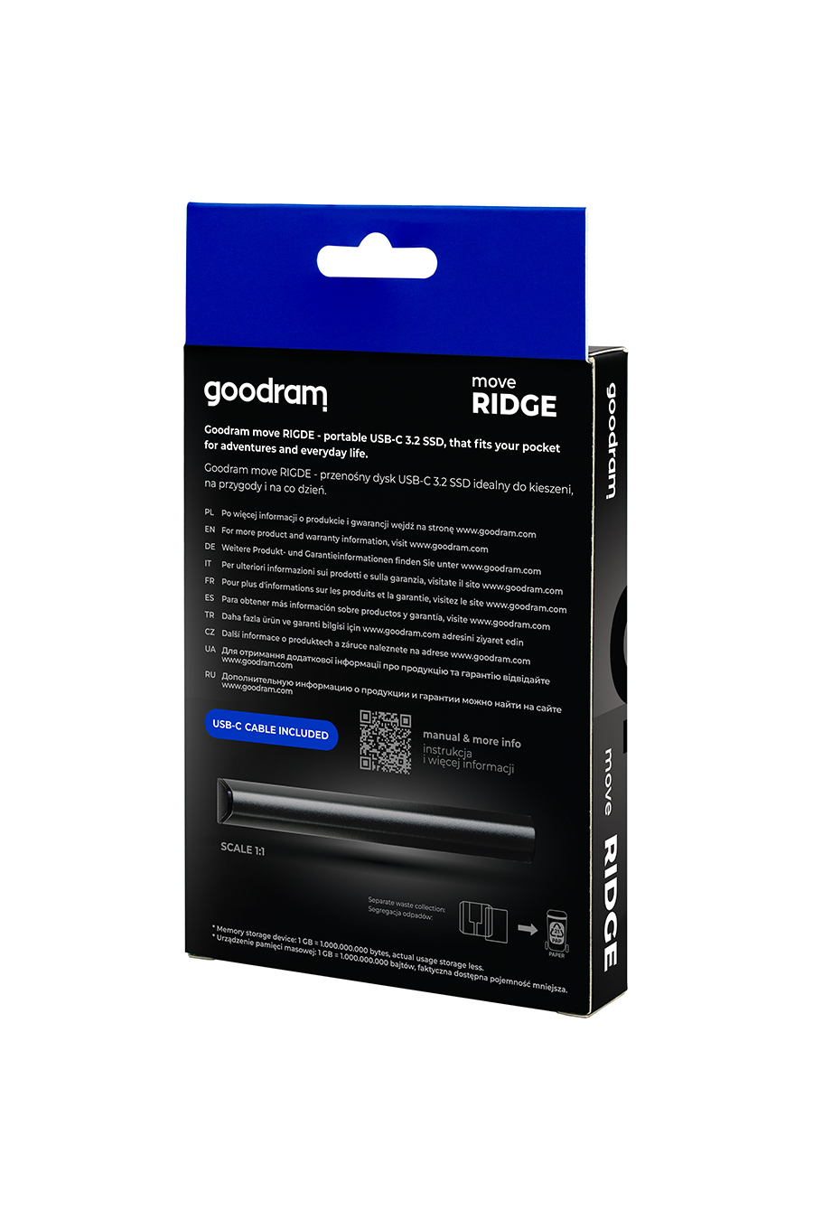 Goodram SSDR-GMRE-02T-K0 external solid state drive 2 TB 3.2 Gen 2 (3.1 Gen 2) Black image 8