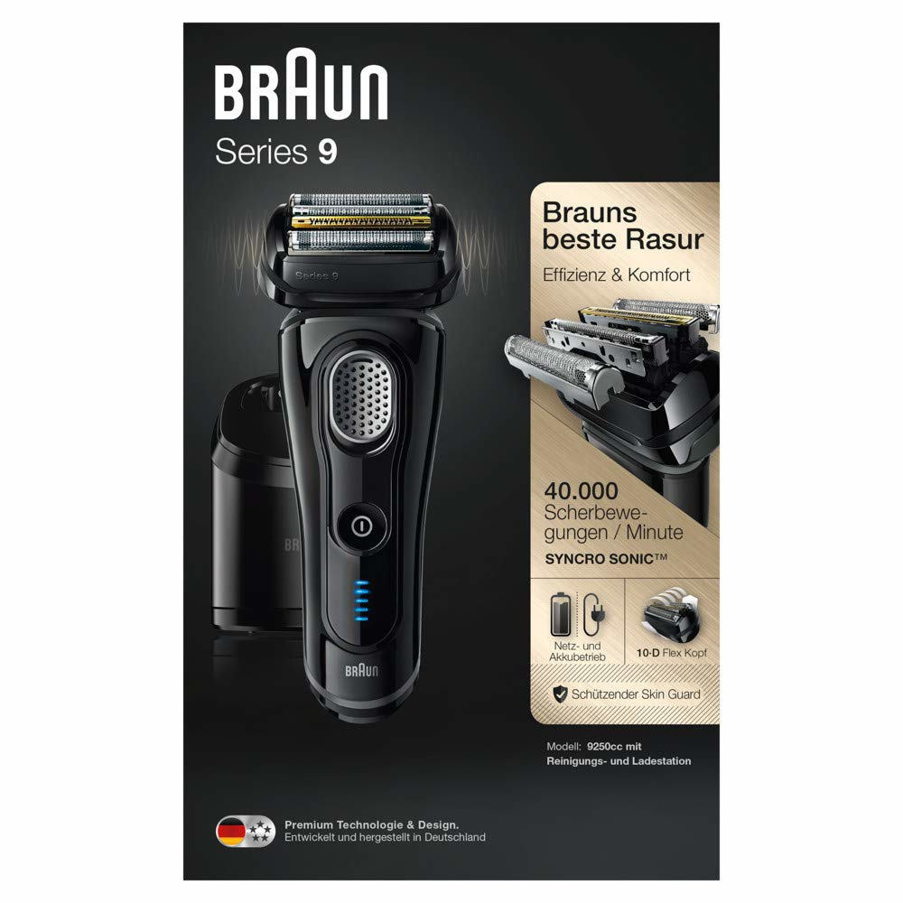 Braun Series 9 9250cc Foil shaver Trimmer Black – image 2