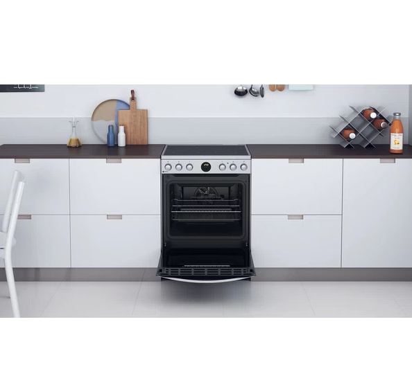 Indesit IS67V8CHX/E cooker Freestanding cooker Electric Ceramic hob Stainless steel – image 4