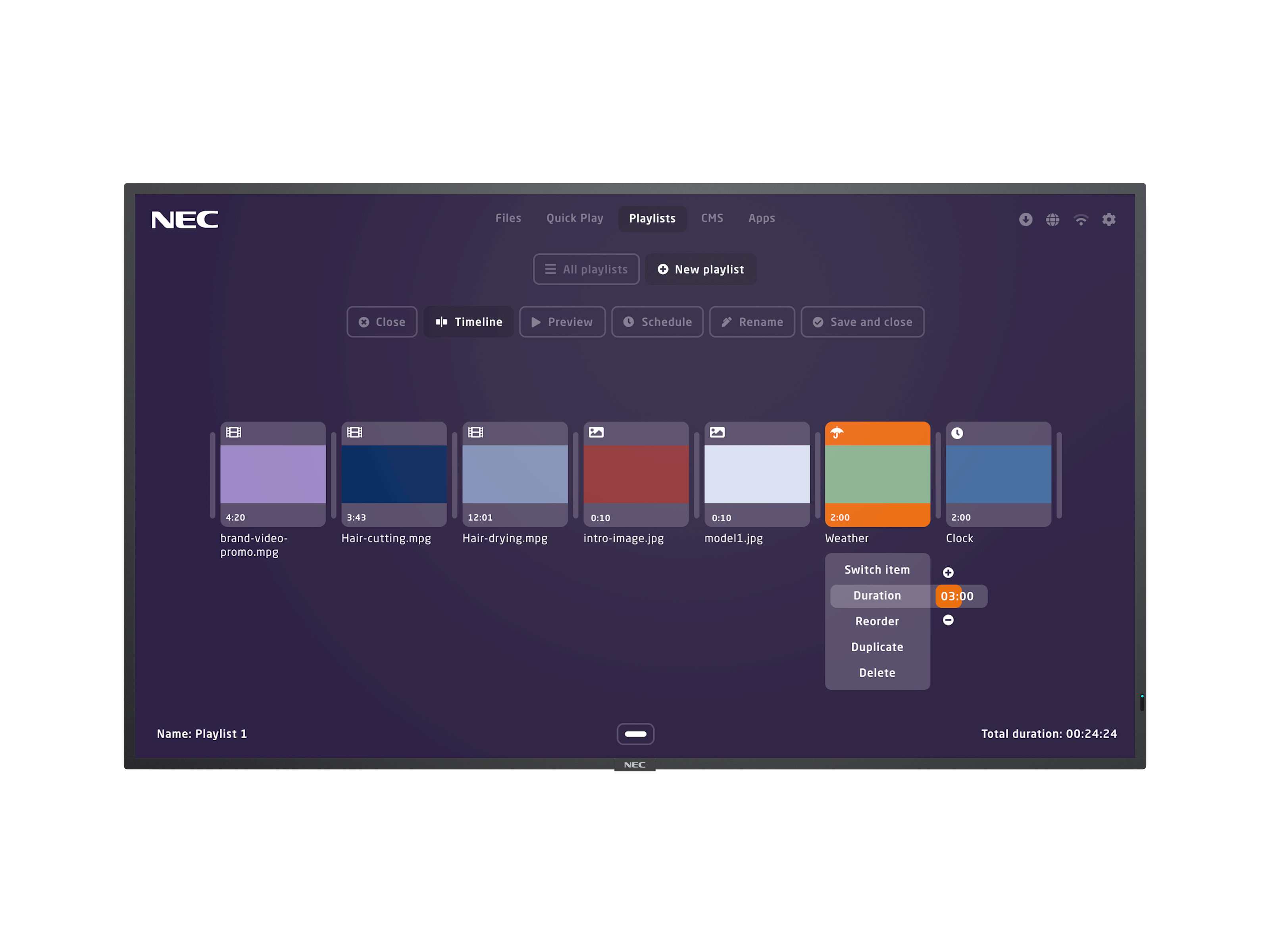 NEC MultiSync M551-MPi4 - 55" Categoria diagonale M …