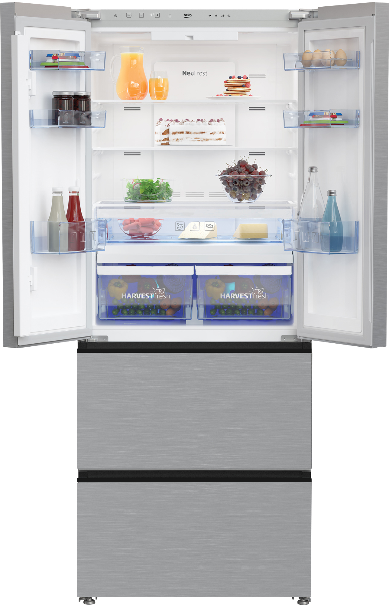 Beko GNE490IR3VPS Freestanding American Style Fridge Freeze with HarvestFresh™ – image 3