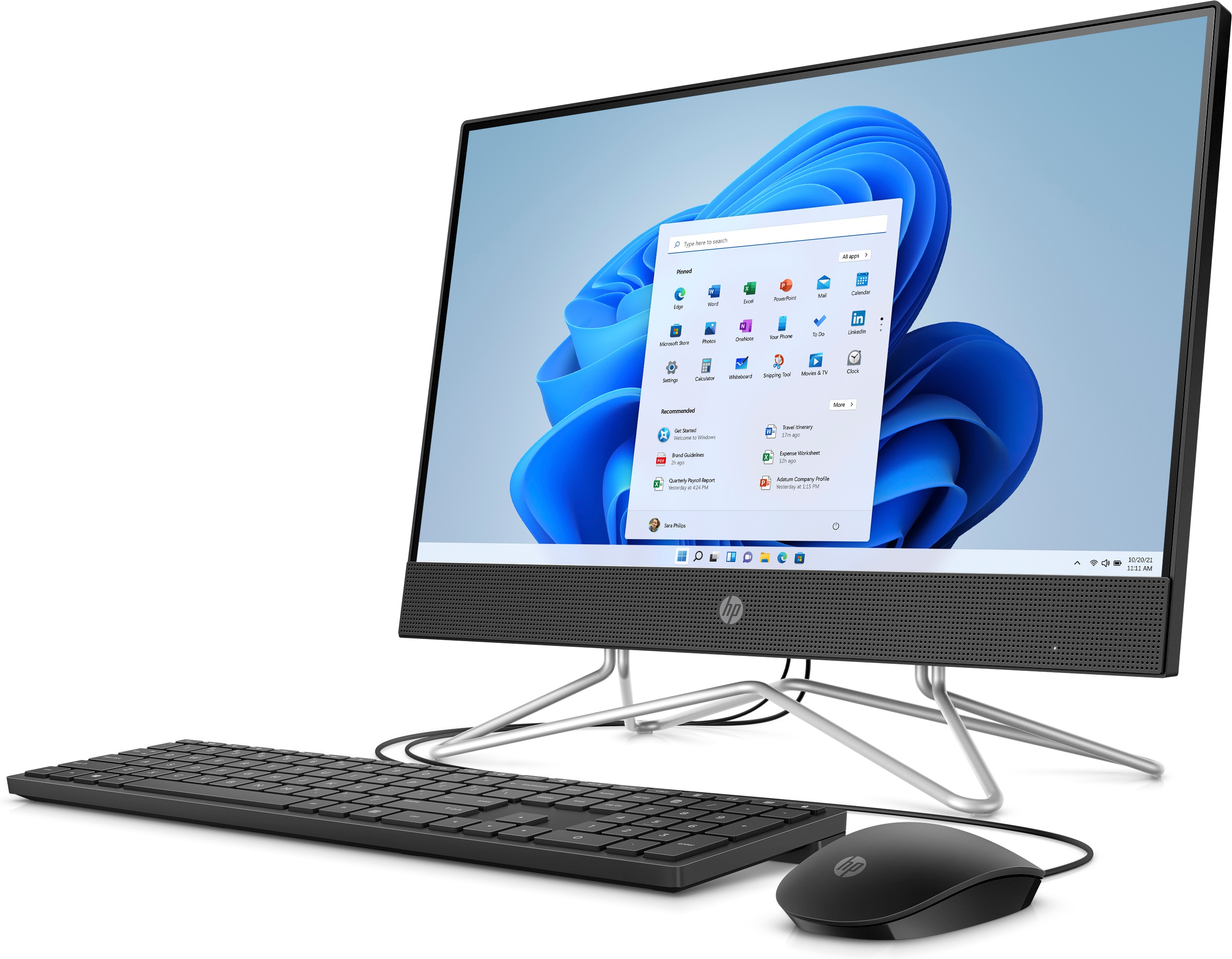 HP 205 G4 AMD Ryzen™ 5 4500U 54.6 cm (21.5″) 1920 x 1080 pixels All-in-One PC 8 GB DDR4-SDRAM 256 GB SSD Windows 11 Pro Wi-Fi 5 (802.11ac) Black image 2