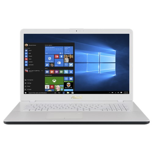 ASUS Vivobook 17 X705UA-GC097T laptop Intel® Core™ i3 i3-6006U 43.9 cm (17.3") Full HD 4 GB DDR4-SDRAM 1 TB HDD Wi-Fi 5 (802.11ac) Windows 10 White