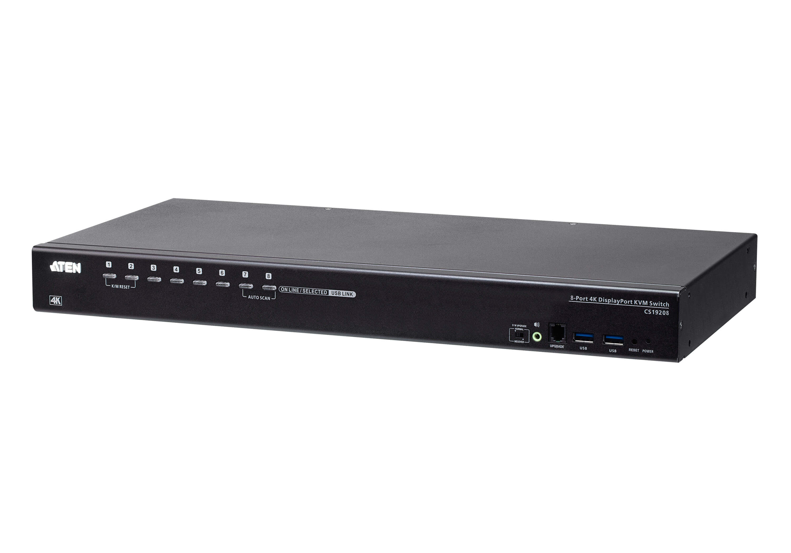 ATEN CS19208 KVM-switchar Rackmontering Svart