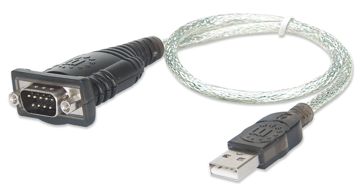 Manhattan 205146 seriella kablar Grå 0,45 m USB A Serial/COM/RS232/DB9