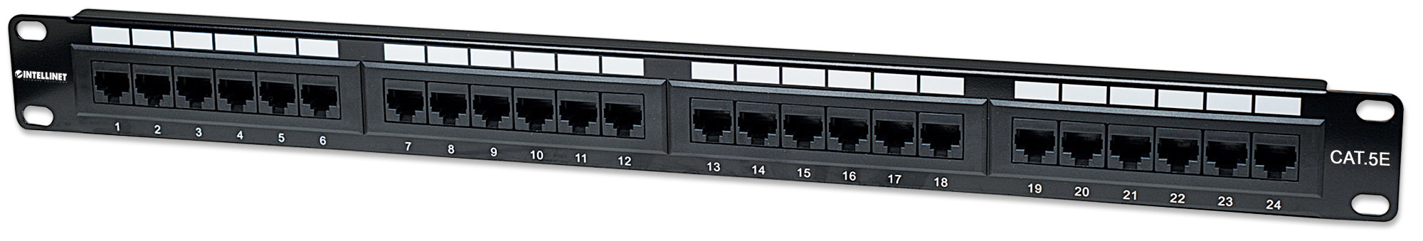 PANEL PARCHEO,INTELLINET,513555, CAT 5E, 24 PTOS 1 NIV. RACK