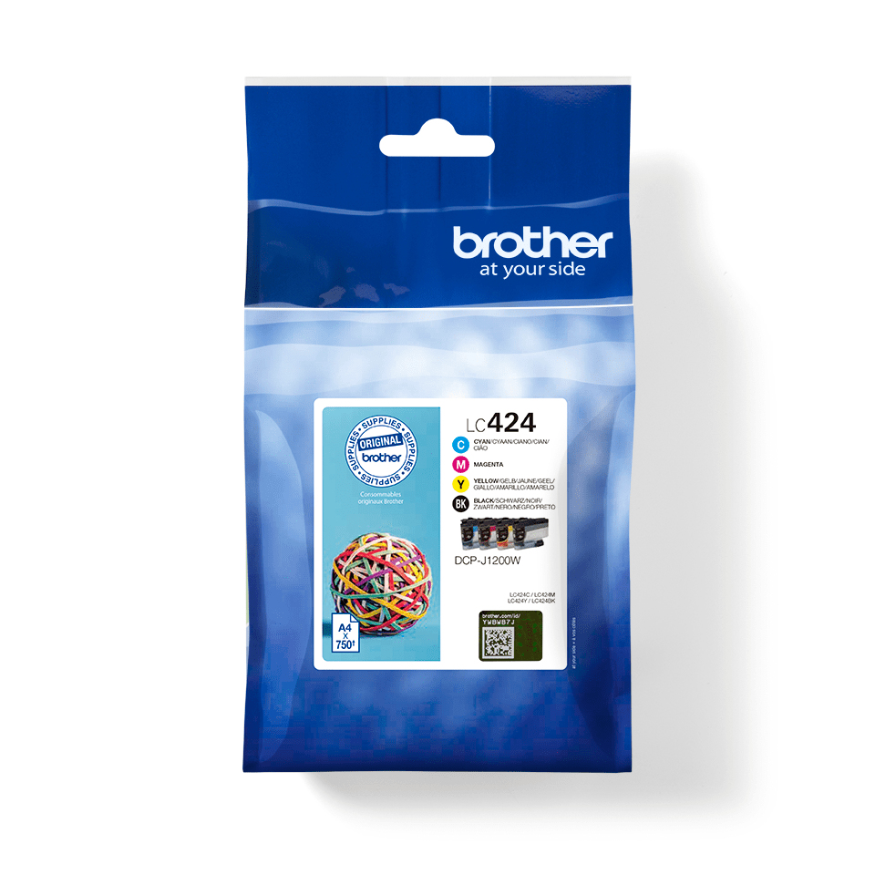 Brother LC-424VAL bläckpatroner 4 styck Original Svart, Cyan, Magenta, Gul