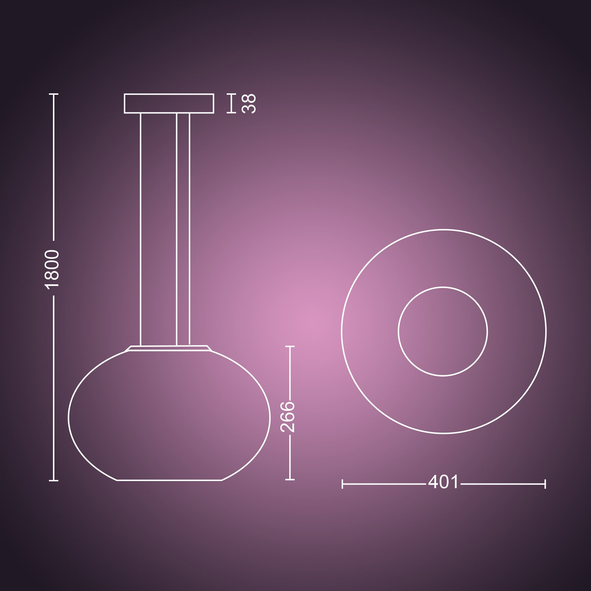 Philips by Signify Philips Hue White and colour ambience Flourish pendant light – image 5