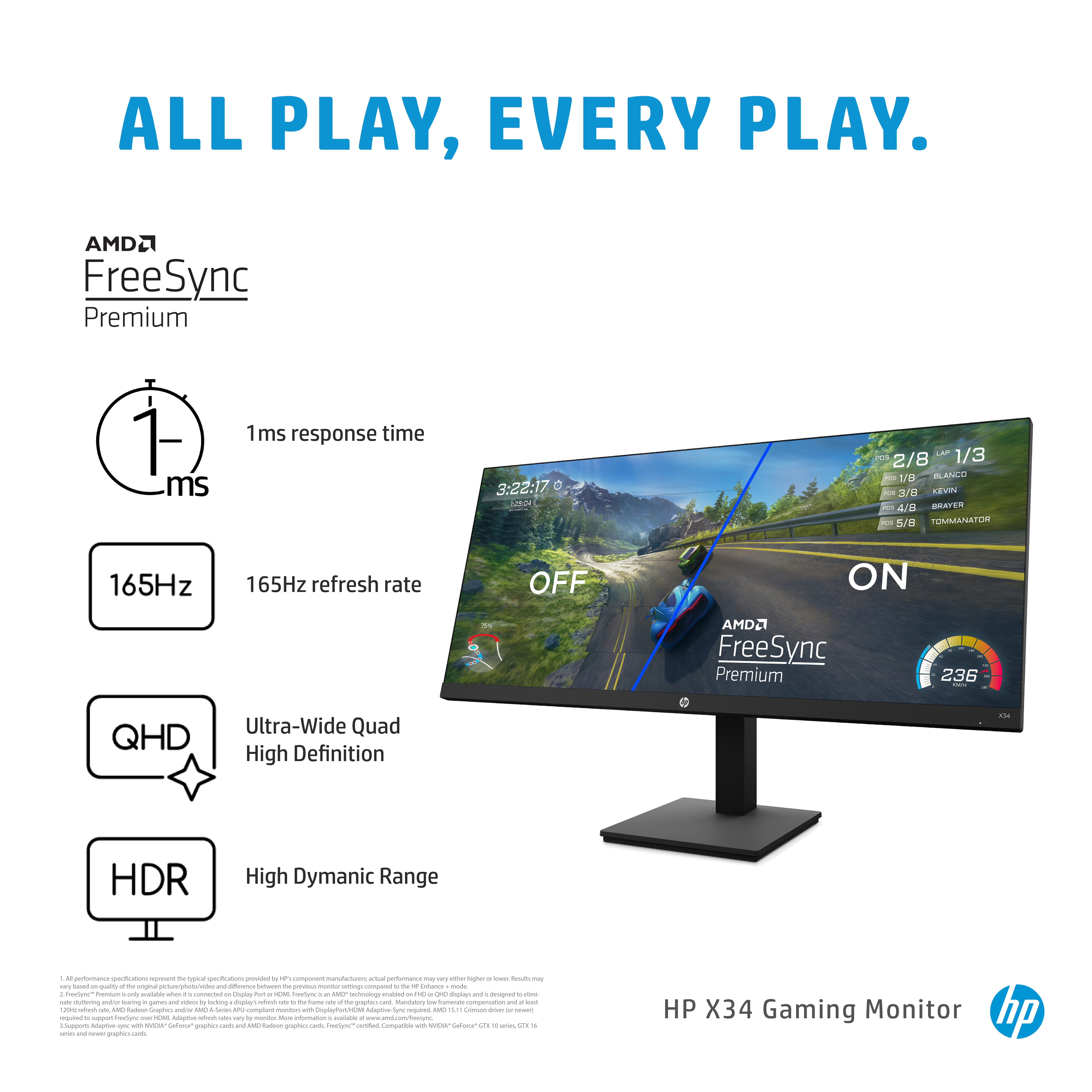 HP X34 WQHD computer monitor 86.4 cm (34″) 3440 x 1440 pixels Wide Quad HD image 7