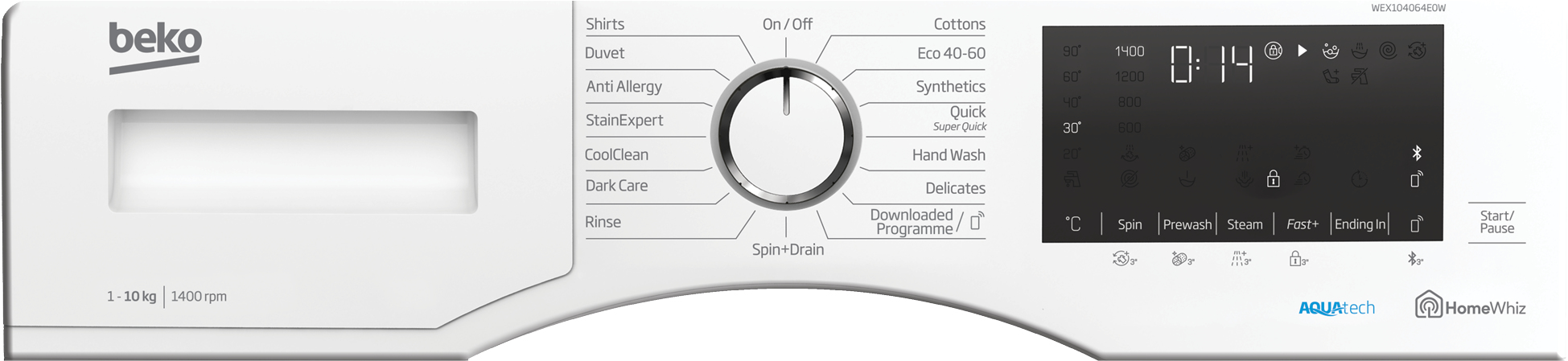 Beko WEX104064E0W — vue 1 sur 6