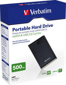 Verbatim Store 'n' Go eSATA/USB Combo Portable Hard Drive 500GB – image 2