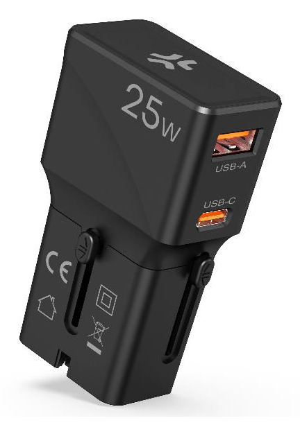 Celly MULTIPLUGSL25W mobile device charger Headphones, Smartphone, Tablet Black AC Fast charging Indoor – image 1