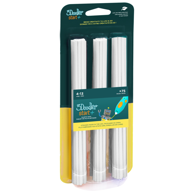 3Doodler Start 3DS-ECO01-WHITE-75 materiale di stampa 3D Plastica compostabile Bianco 1 g