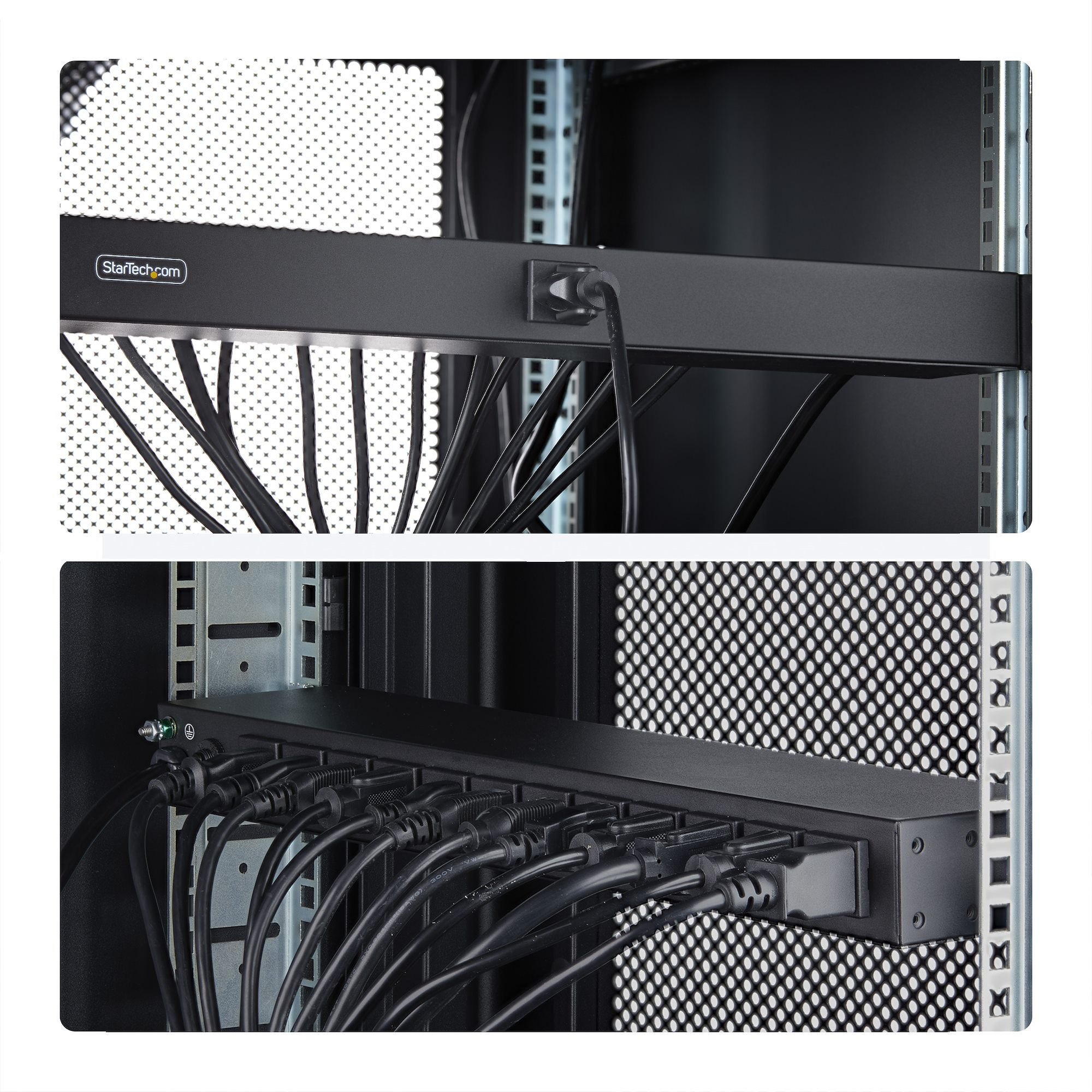 StarTech.com 13-Outlet Rackmount PDU, 1U Server Power Strip with 1x Front and 12x Rear Ports, Mounted Power Distribution Unit for 19-Inch Racks and Cabinets – image 6