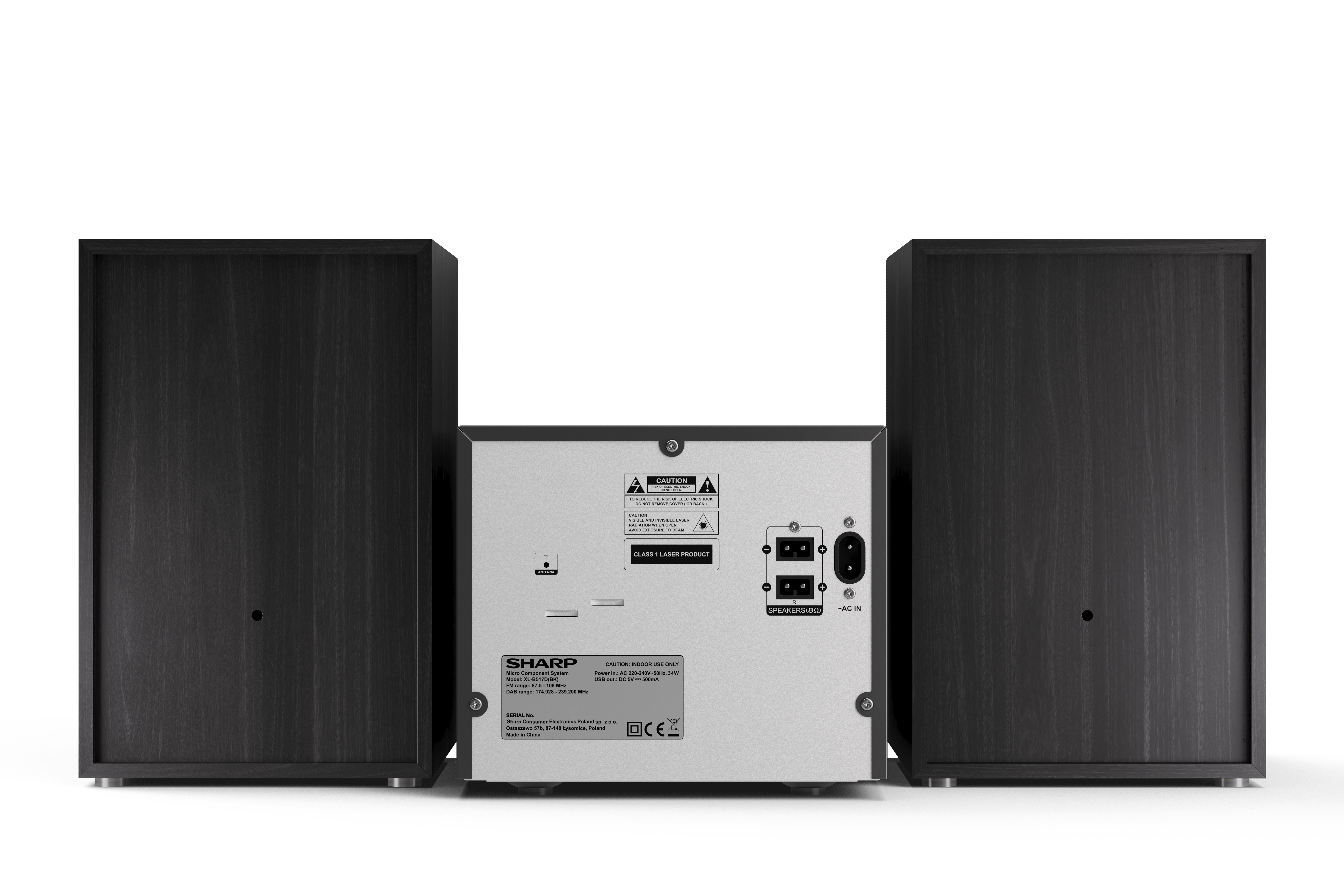 Sharp XL-B517D Microsistema audio per la casa Nero