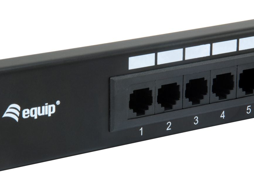 16-Port Cat.5e Ungeschirmtes Patch Panel, Black