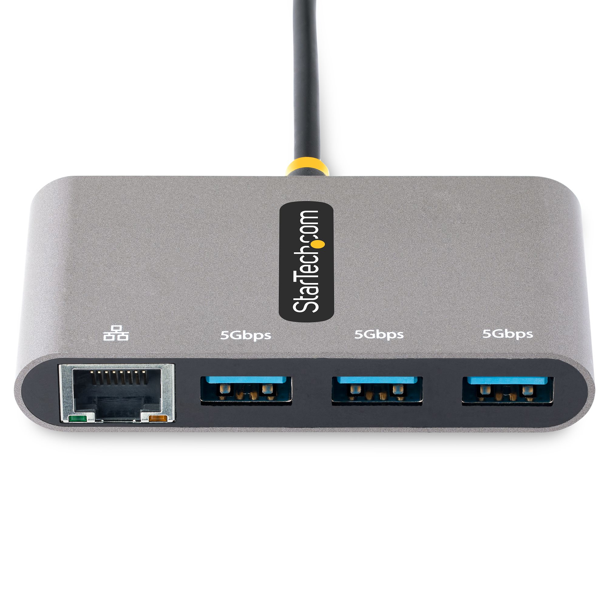 StarTech.com 3-Port USB-C Hub with Ethernet - 3x USB-A - Gigabit Ethernet - USB 3.0 5Gbps - Bus-Powered - 1ft/30cm Long USB Type-C Host Cable - GbE - Portable U – image 3