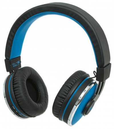 Manhattan Cosmos Headset Wired & Wireless Head-band Calls/Music Bluetooth Black, Blue – image 2