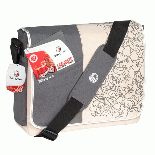 Targus Laptop Messenger – Beige Floral – image 2