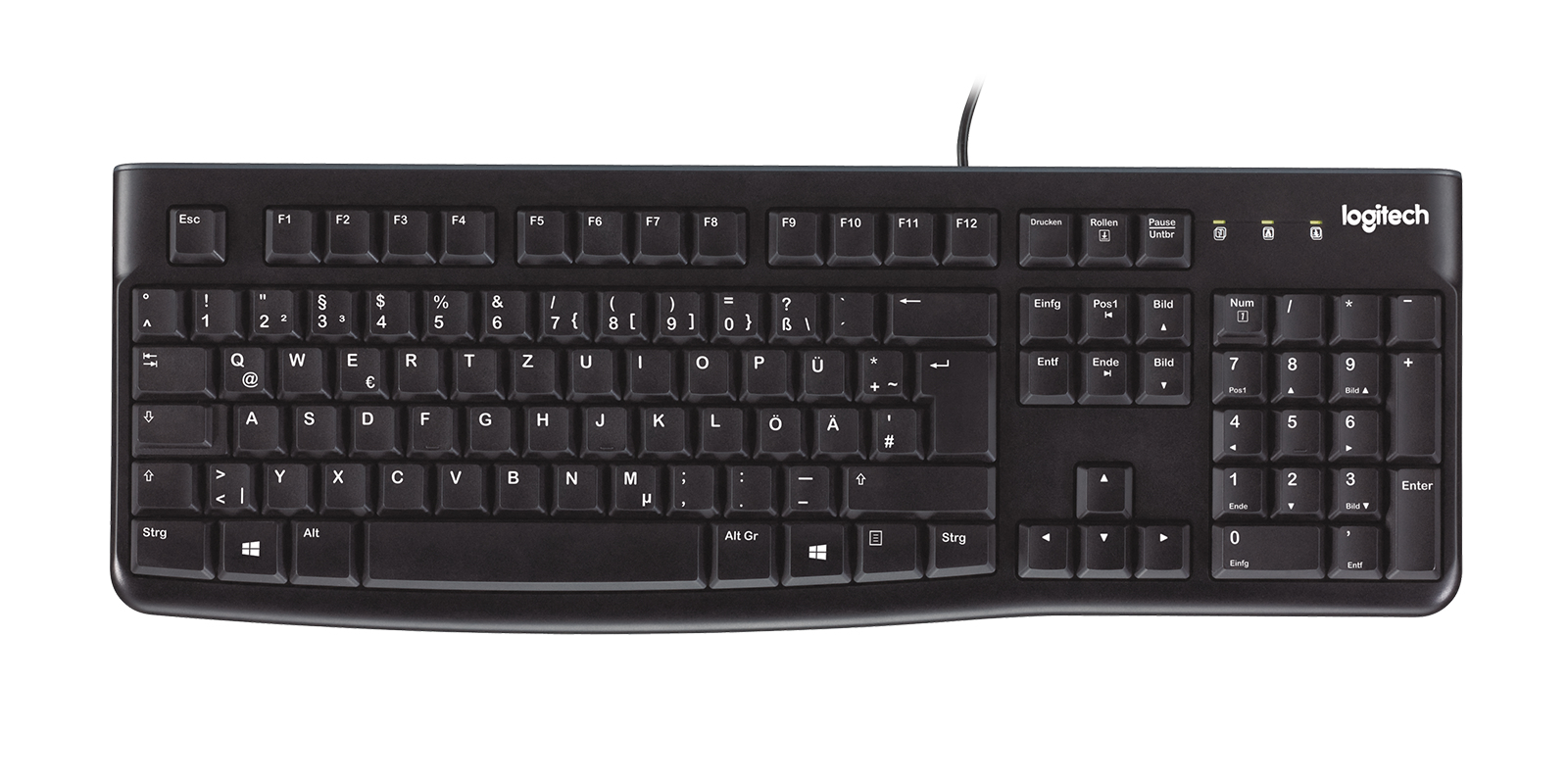 Logitech K120 tangentbord USB Engelsk Svart