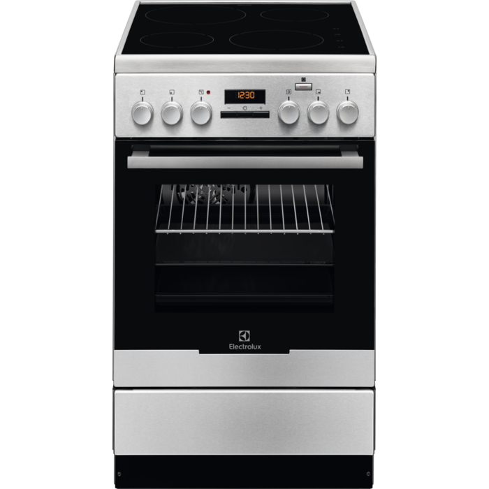 Electrolux EKI54950OX Freestanding cooker Electric Zone induction hob Black, Stainless steel
