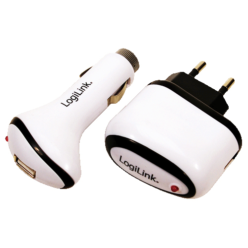 LogiLink PA0009A mobile device charger GPS, Mobile phone, MP3 White AC, Cigar lighter Auto, Indoor