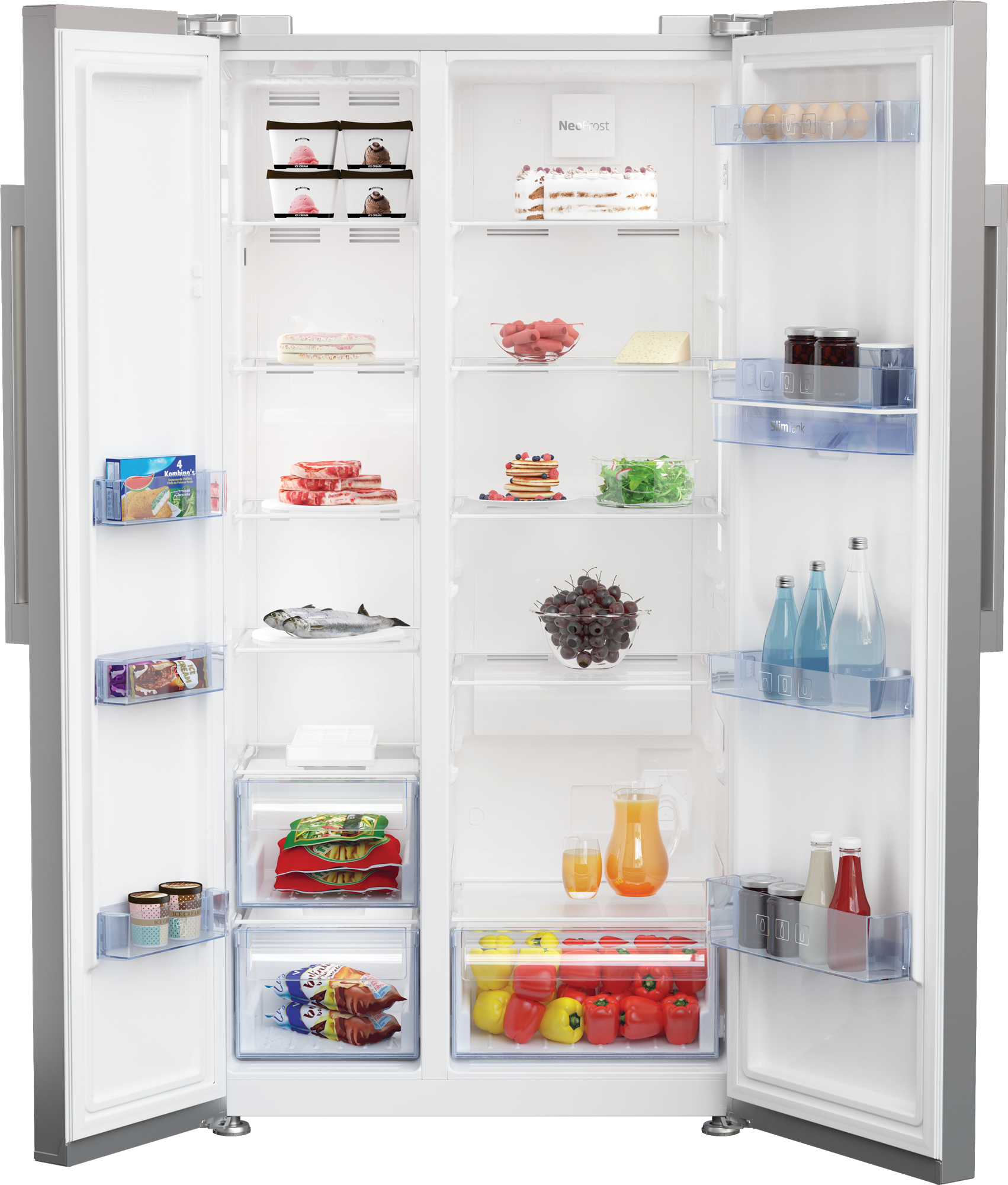 Beko GN163822S side-by-side refrigerator Freestanding – image 3