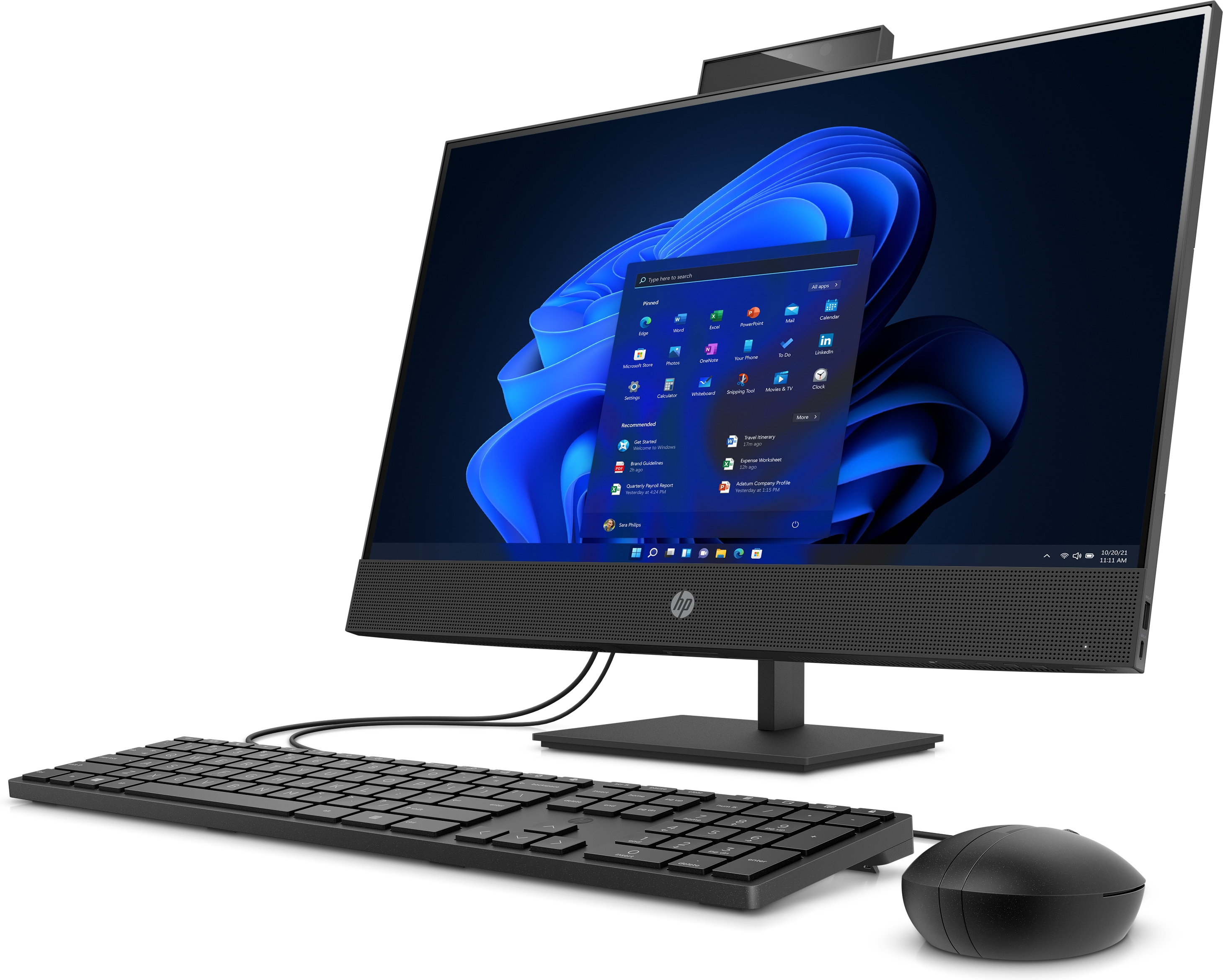 HP ProOne 440 G6 Intel® Core™ i7 i7-10700T 60.5 cm (23.8″) 1920 x 1080 pixels All-in-One PC 8 GB DDR4-SDRAM 512 GB SSD Windows 10 Pro Wi-Fi 6 (802.11ax) Black, Silver image 2