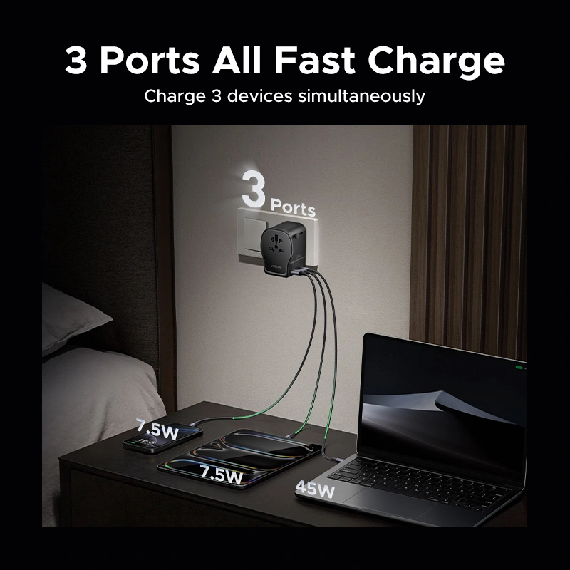Ugreen 55001 mobile device charger Universal Black, Grey AC Fast charging Indoor – image 4