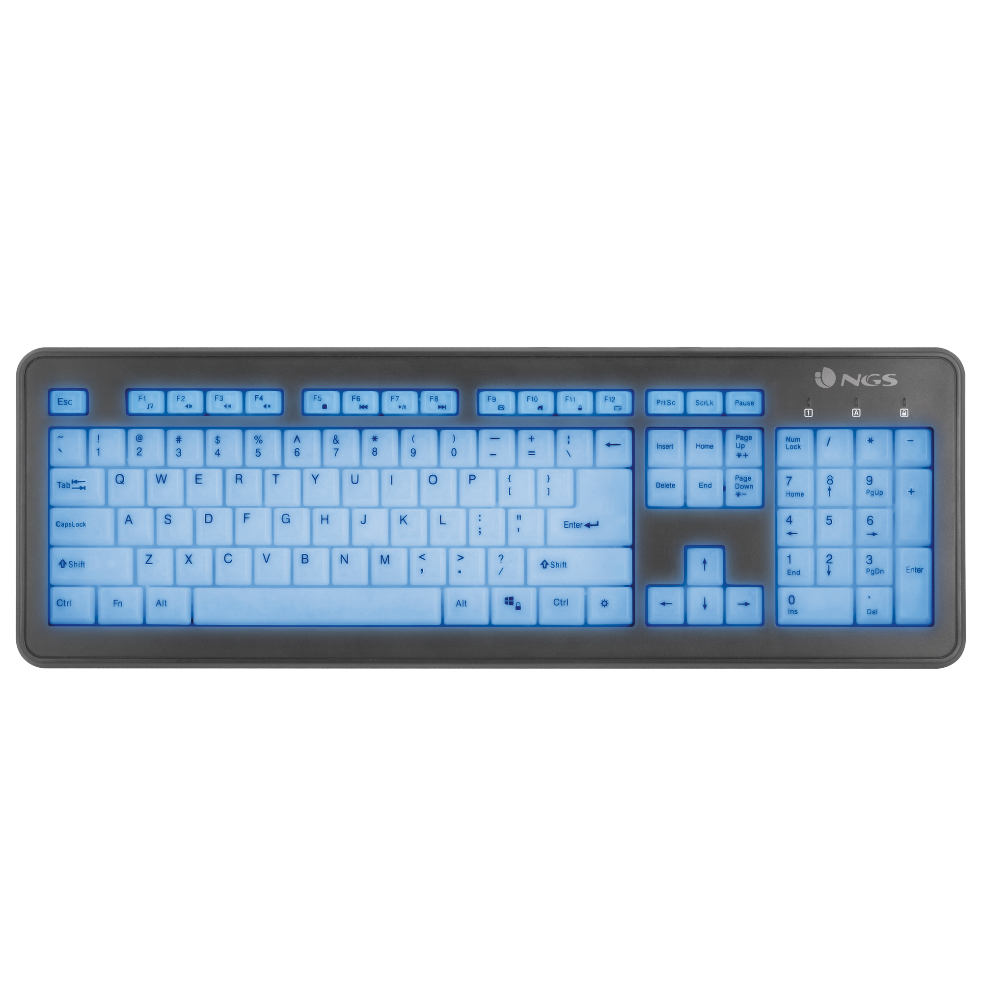 NGS Bluelagoon keyboard Home USB QWERTY Black