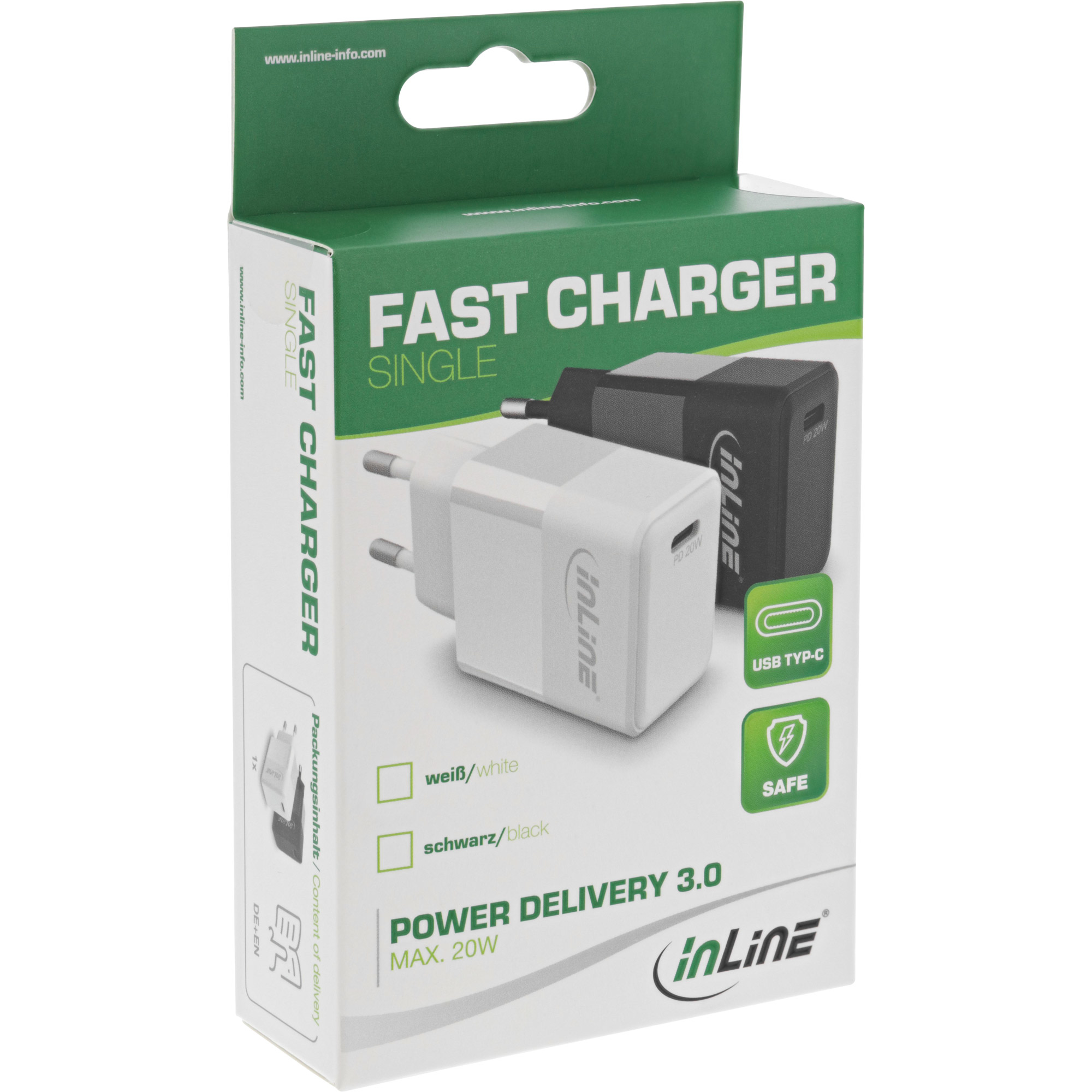 InLine USB PD Charger Single USB-C, Power Delivery – image 1