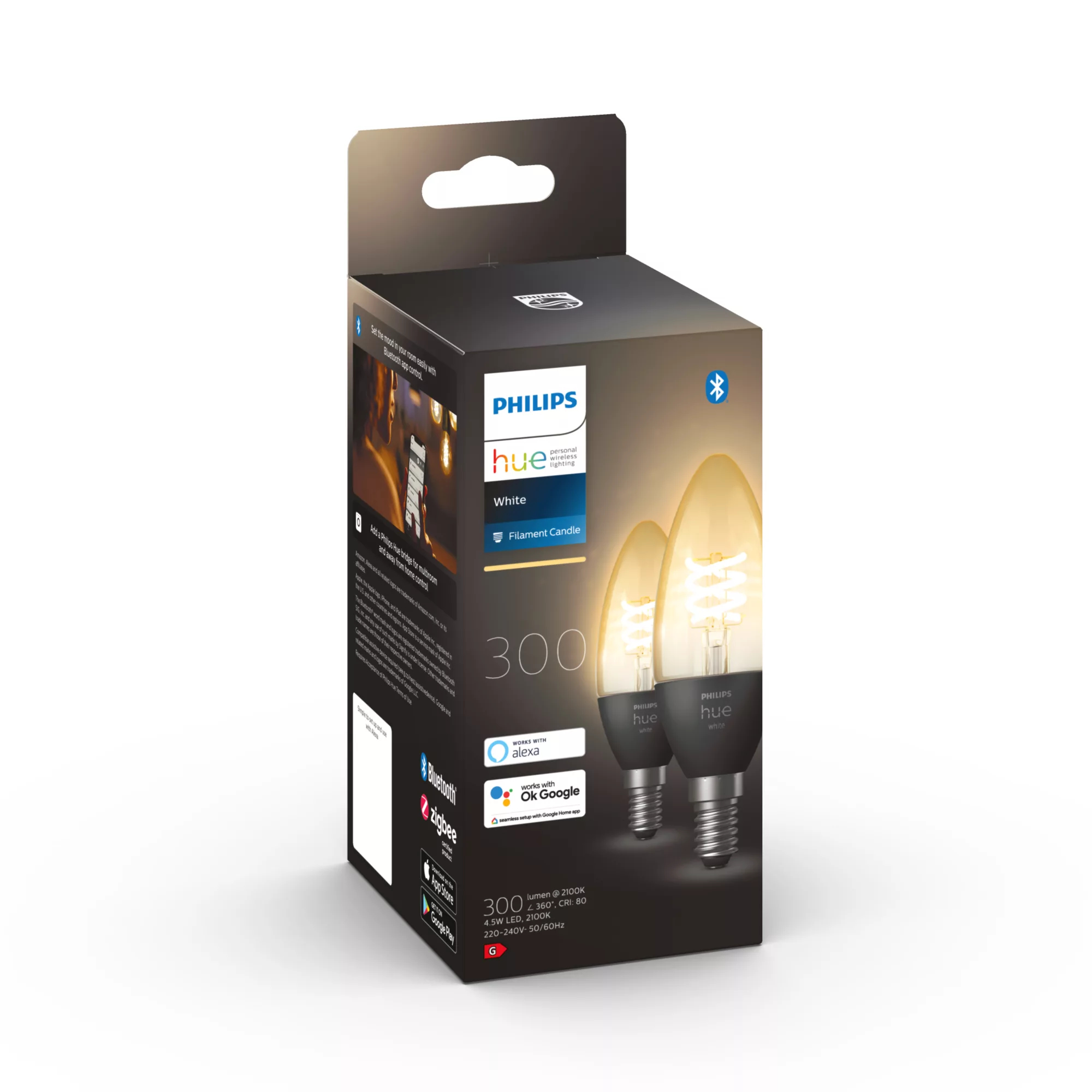 Philips by Signify Philips Hue White Candle - E14 smart bulb - (2-pack) – image 3