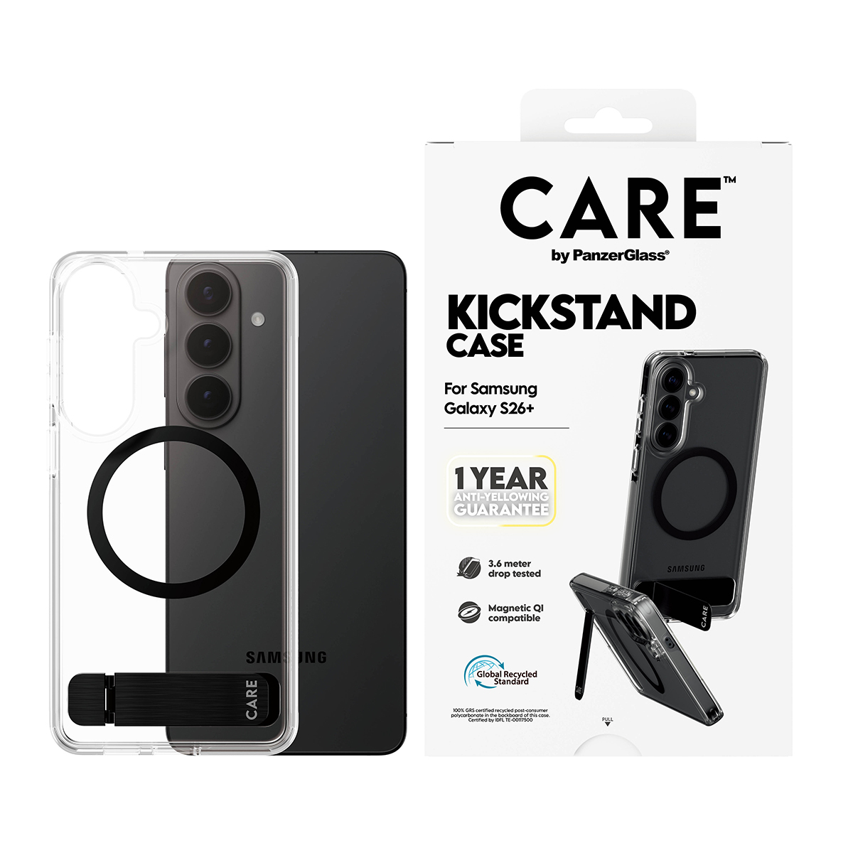 PanzerGlass CARE™ by PanzerGlass® Kickstand Case Transparent w. Qi Samsung Galaxy S26+ – image 2