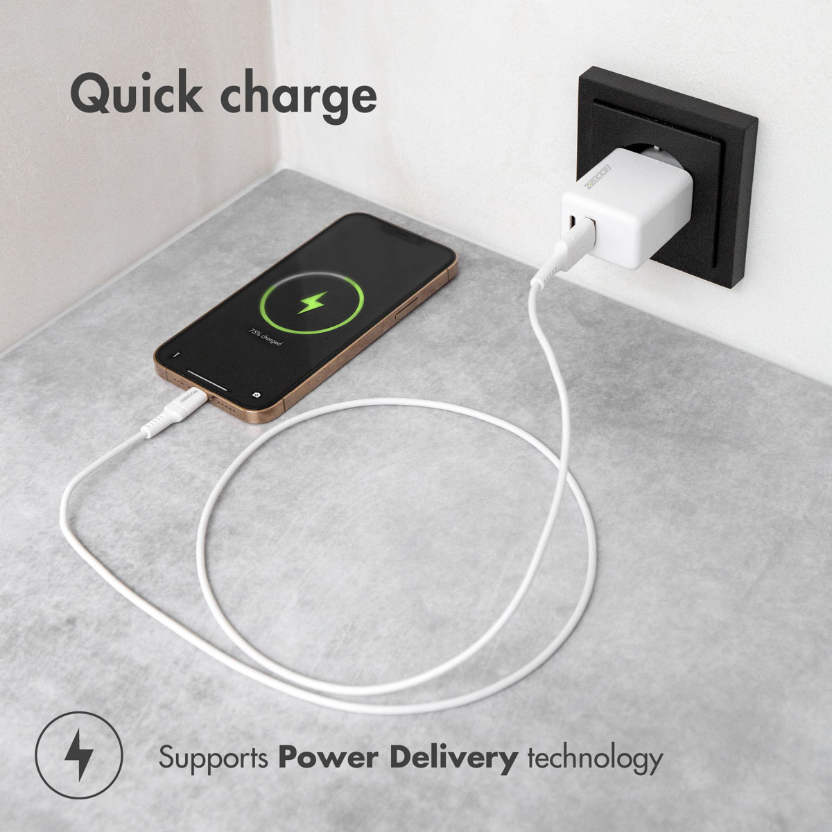 Accezz SH00046235 mobile device charger Universal White AC Fast charging Indoor – image 9