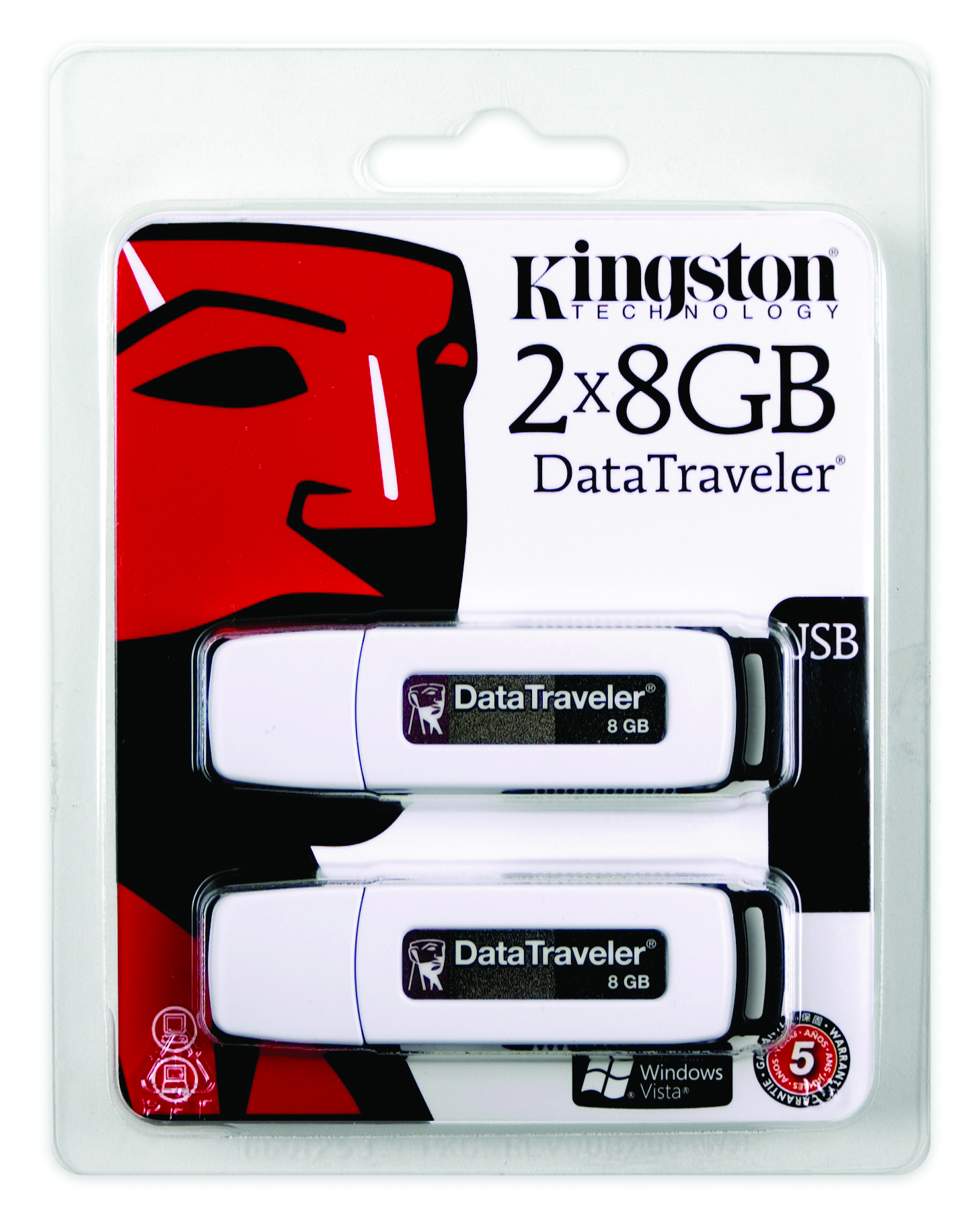 Kingston Technology DataTraveler DTI/8GB-2P USB flash drive USB Type-A 2.0