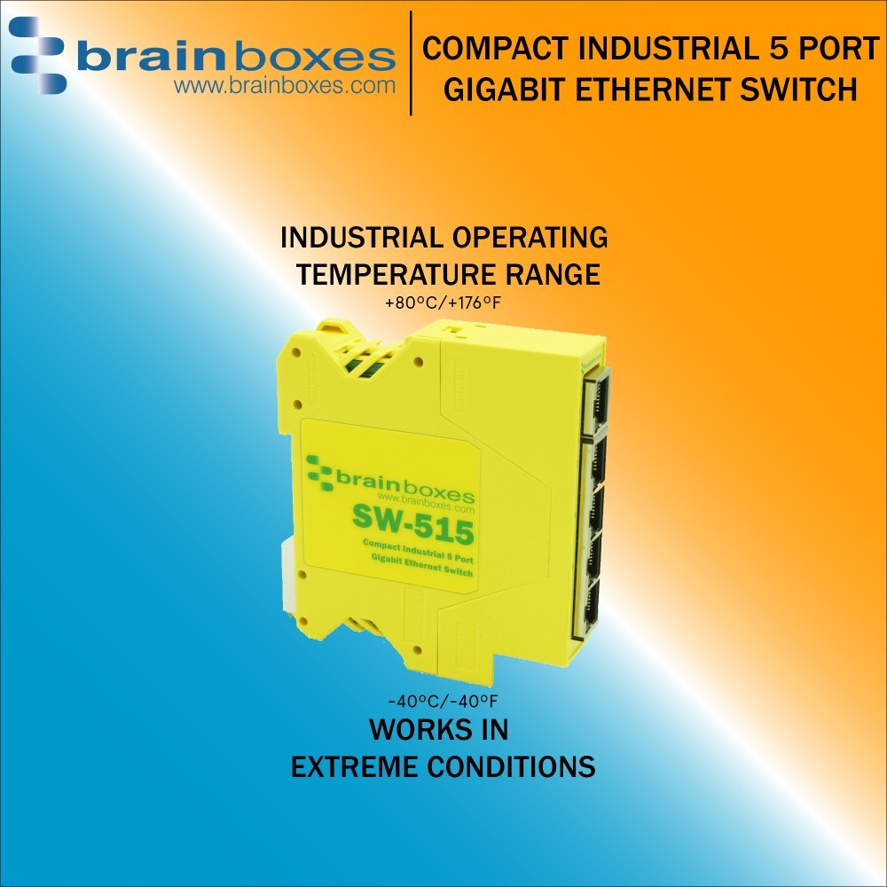 Brainboxes Industrial 5 Port Gigabit Ethernet Switch – image 6