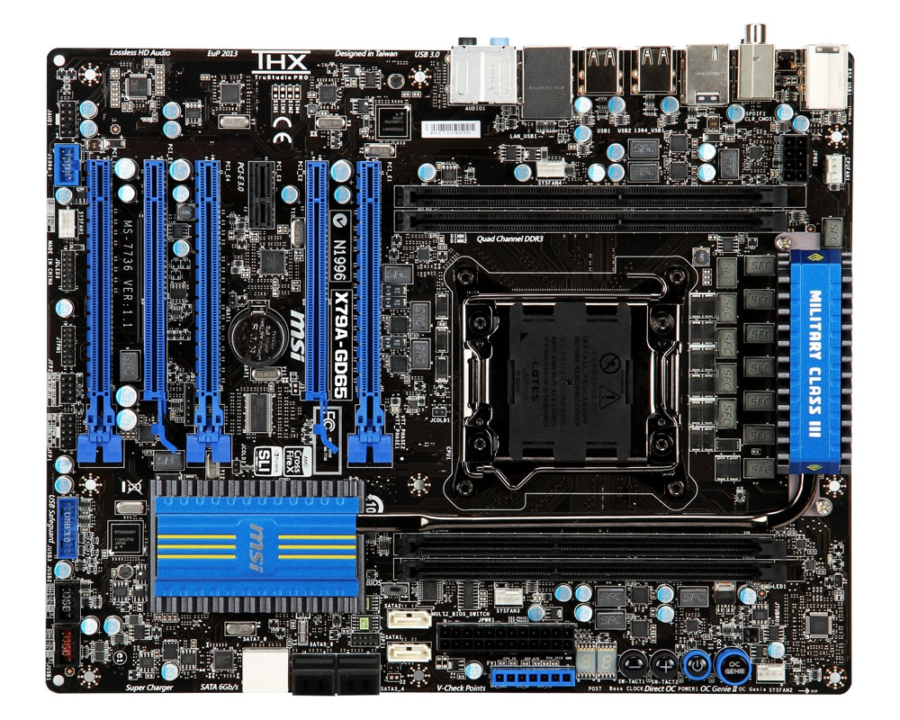 MSI X79A-GD65 motherboard Intel X79 LGA 2011 (Socket R) ATX – image 1