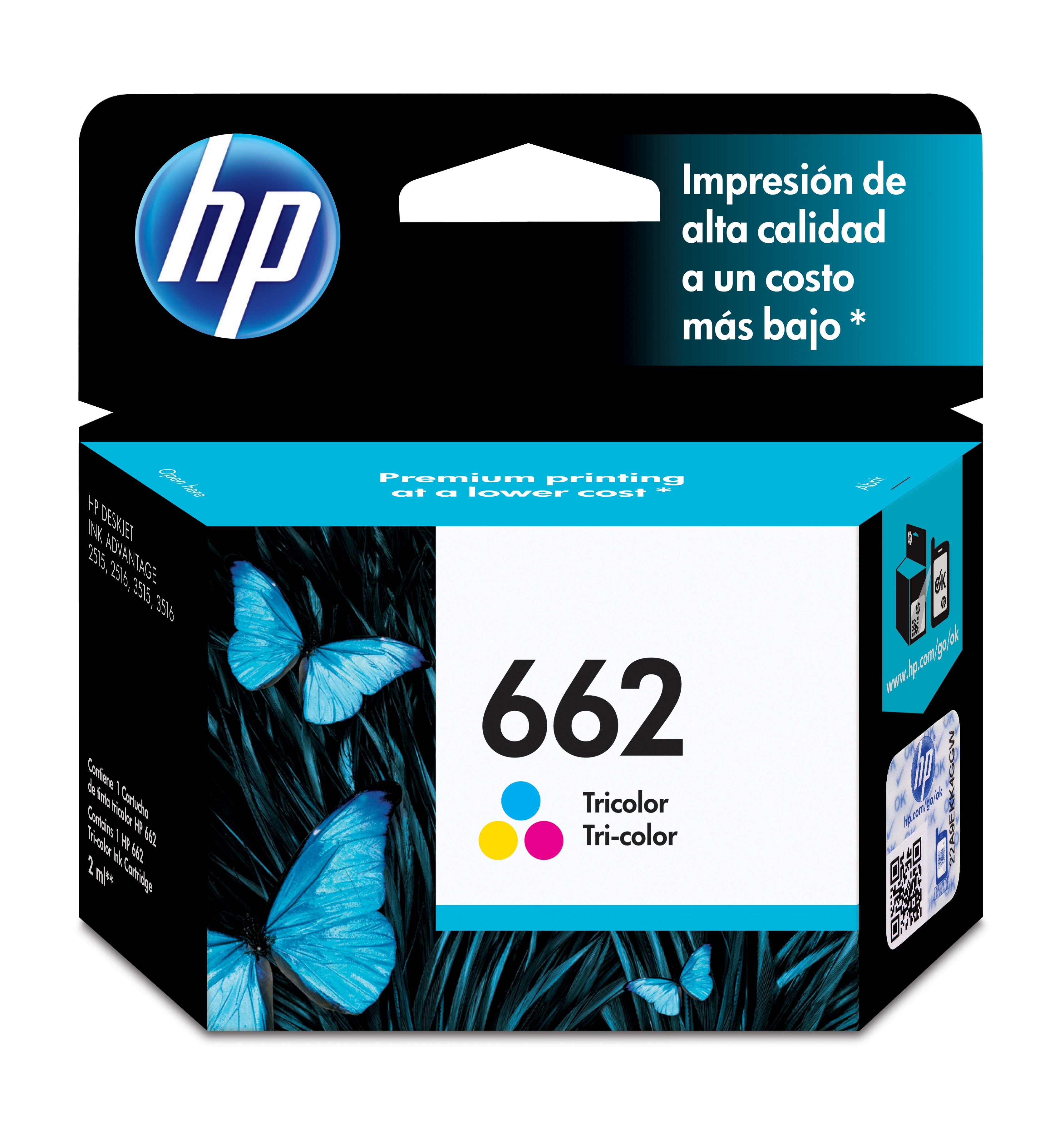 Cartucho de Tinta HP 662 - Tricolor - Original - (CZ104AL) - CZ104AL Cartucho de Tinta HP 662 - Tricolor - Original - (CZ104AL) - CZ104AL