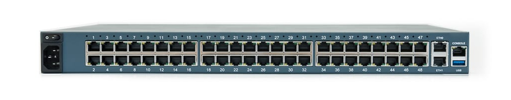 ZPE Nodegrid Serial Console - S Series 48-port unit, Single AC, Switchable Pinouts, 2-Cores