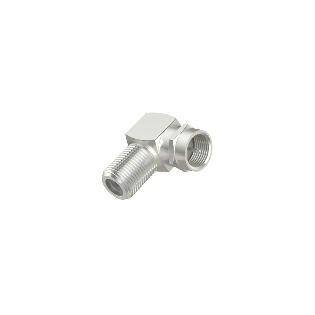 HAMA F-Stecker auf F-Kupplung, 90° gewinkelt, SAT-Adapter