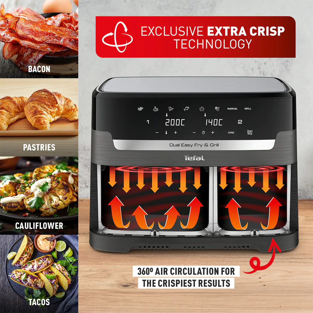 Tefal Dual Easy Fry & Grill EY905B40 Double – image 7