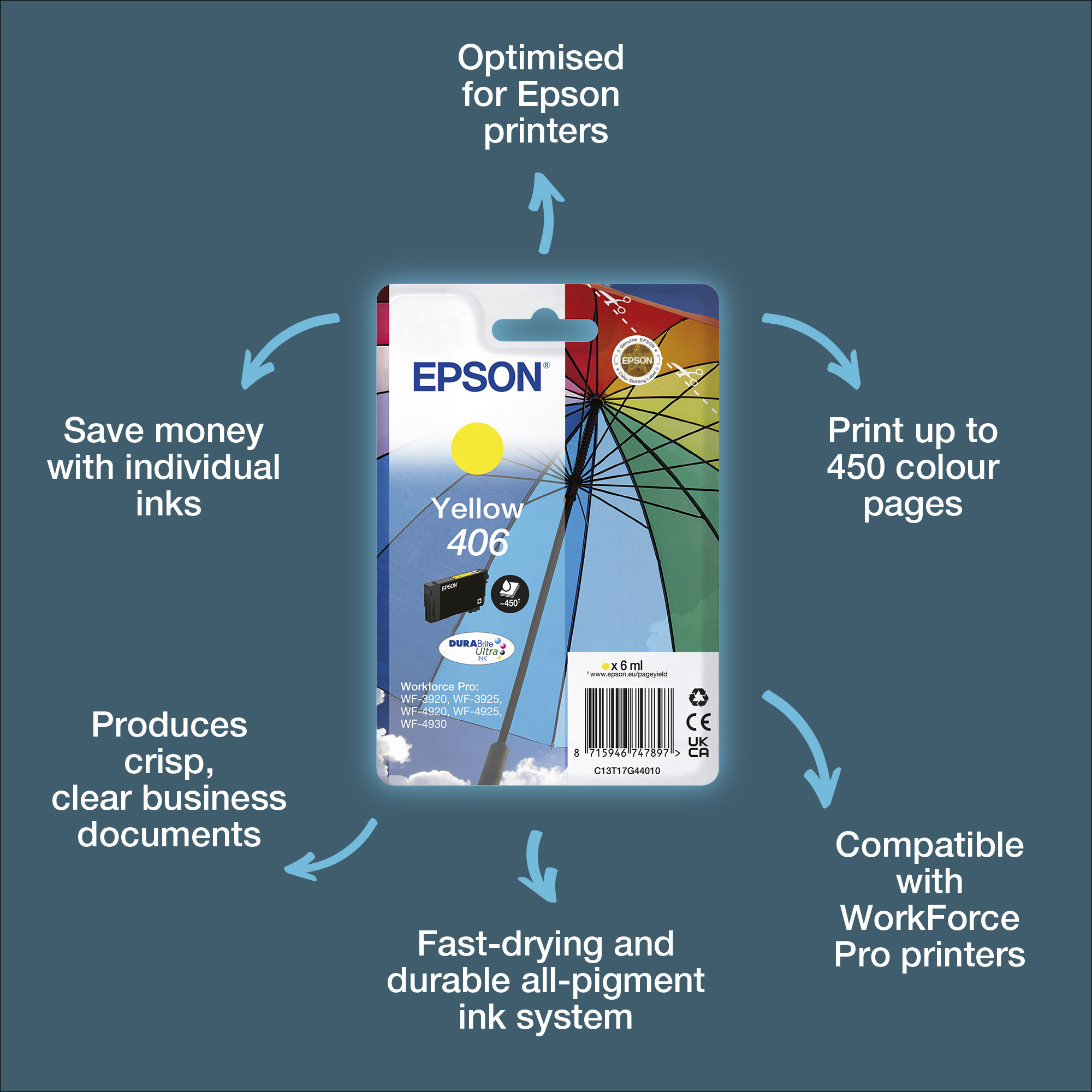 Epson Sglpack YL 406 DURABrite Ultra Ink RF/AM